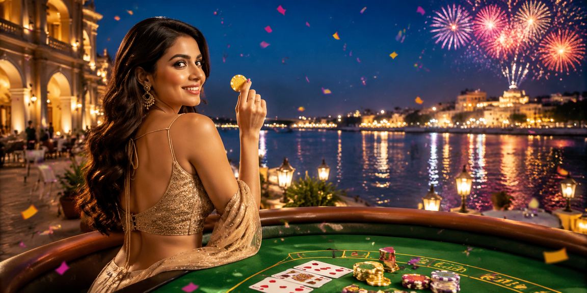 Indian player next to slot games playing Teen Patti on a mobile device